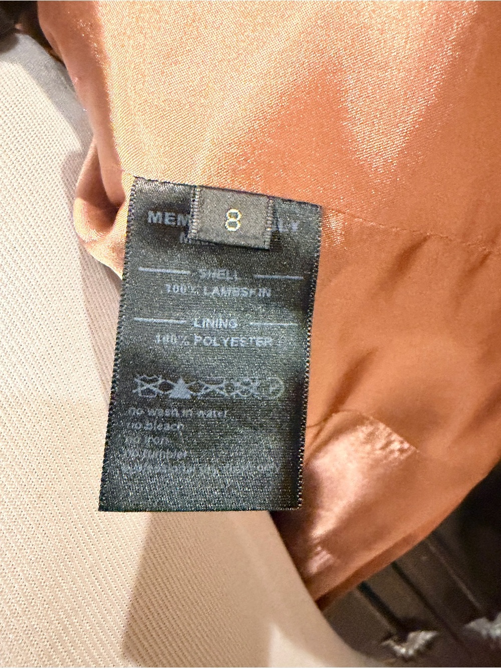 Members Only Short-Sleeve Leather Jacket in Cognac Brown - Picture 6 of 6
